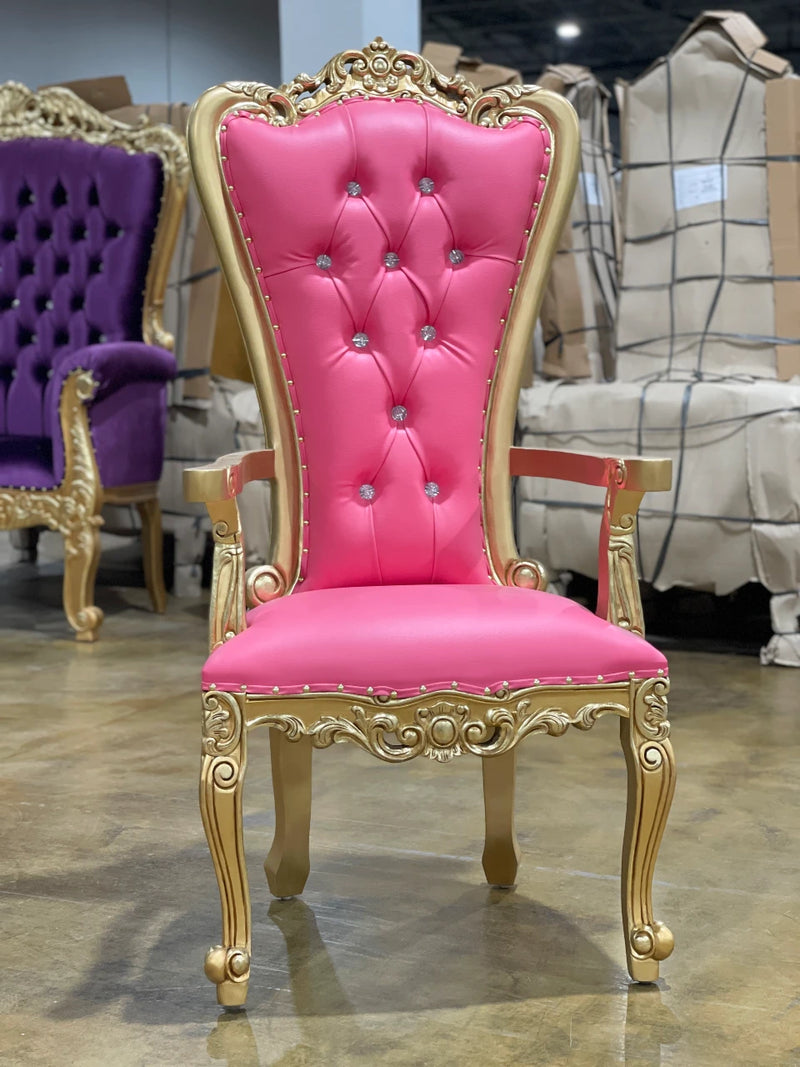 54" Takhta armchair • Gold/Hot Pink