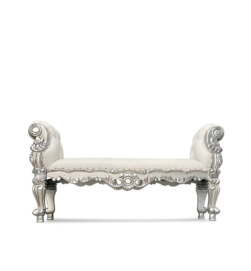 61" Bench • Silver/Ivory