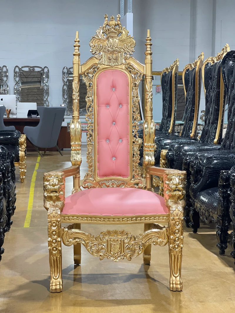70" Raja Throne • Gold/Pink