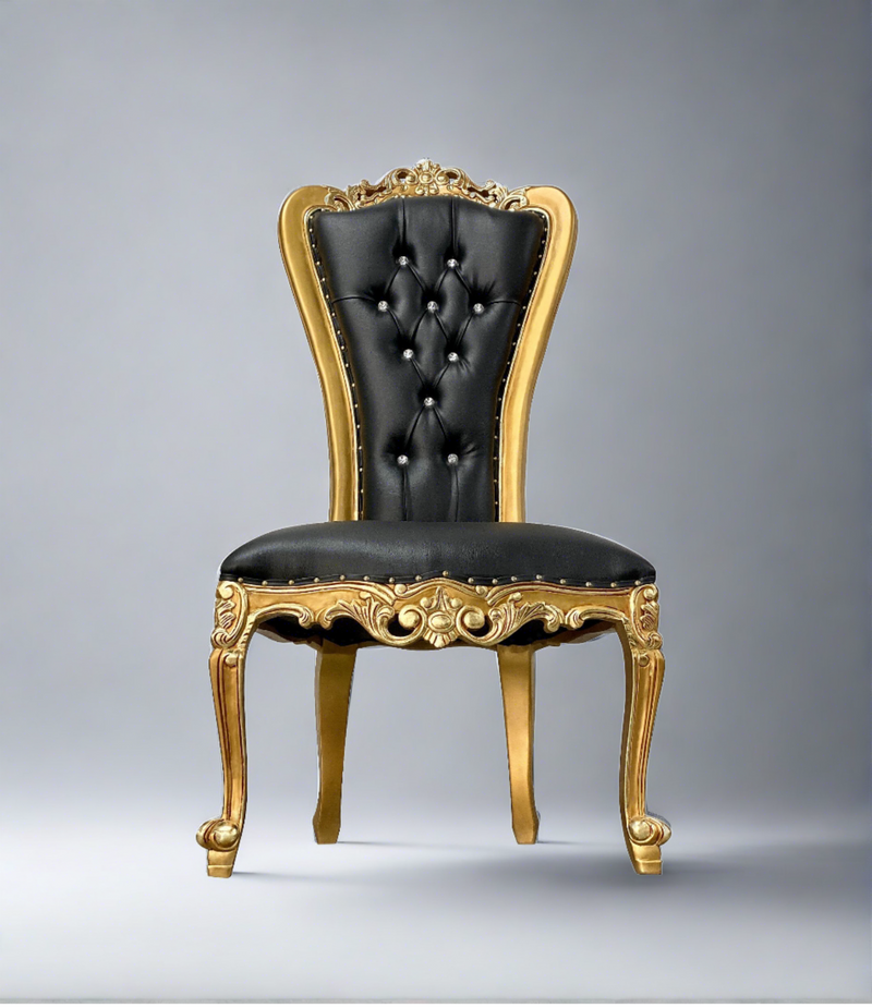 54" Takhta accent chair • Gold/Black