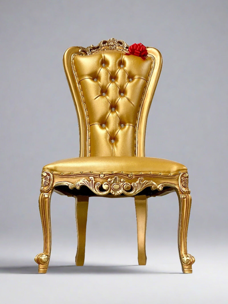 54" Takhta accent chair • Gold/Gold