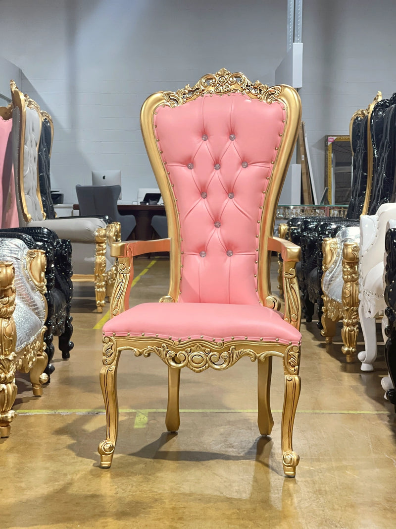 54" Takhta armchair • Gold/Pink