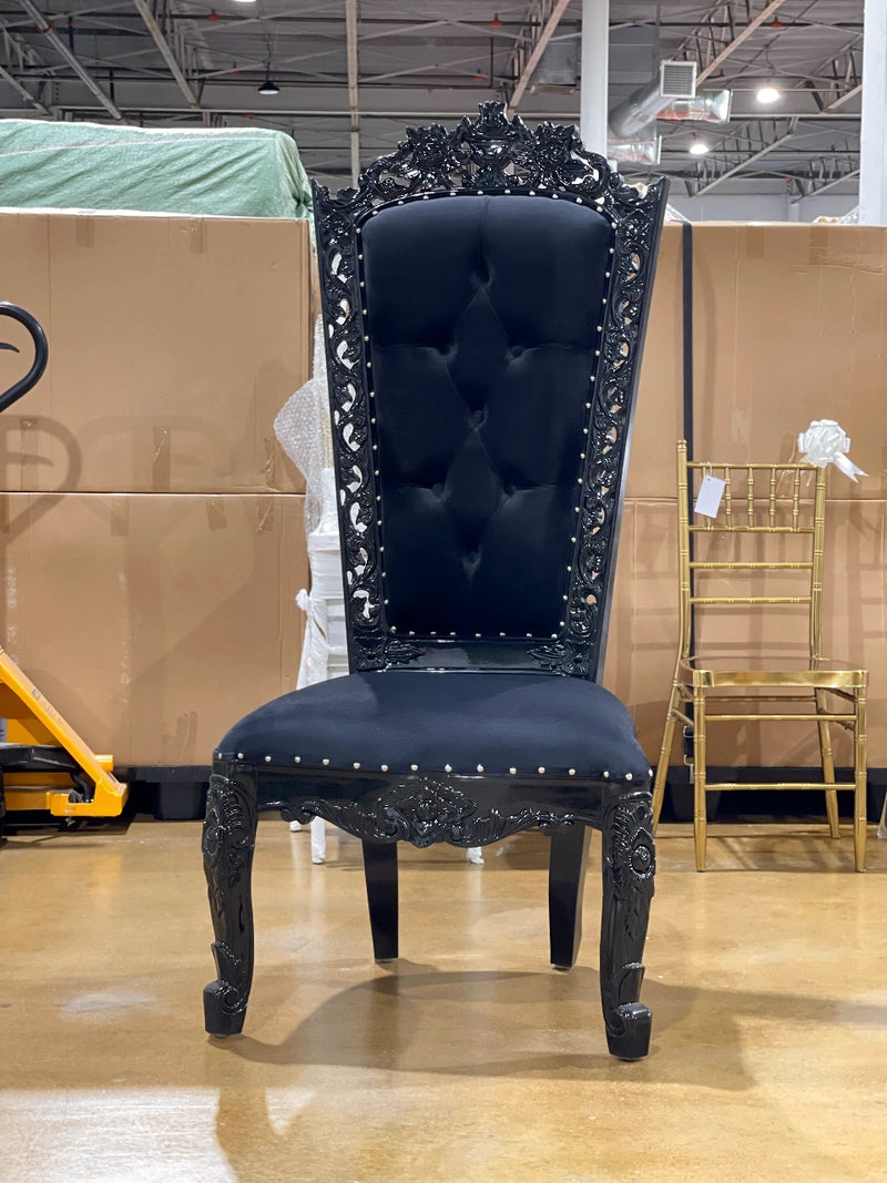 60" Casper accent chair • Black/Black velvet