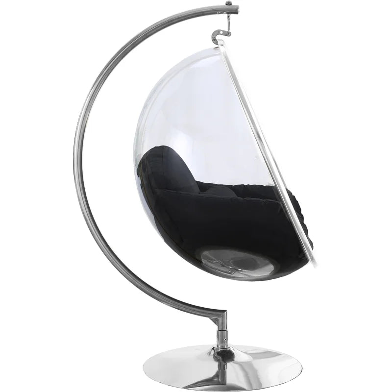 64" Elliptic Chair • Silver/Black