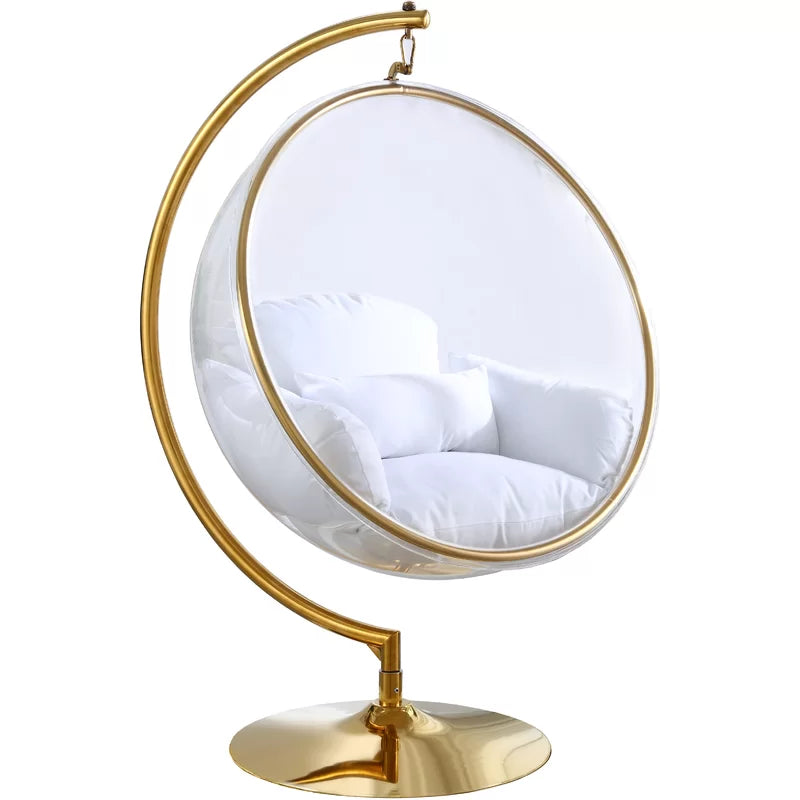 64" Elliptic Chair • Gold/White