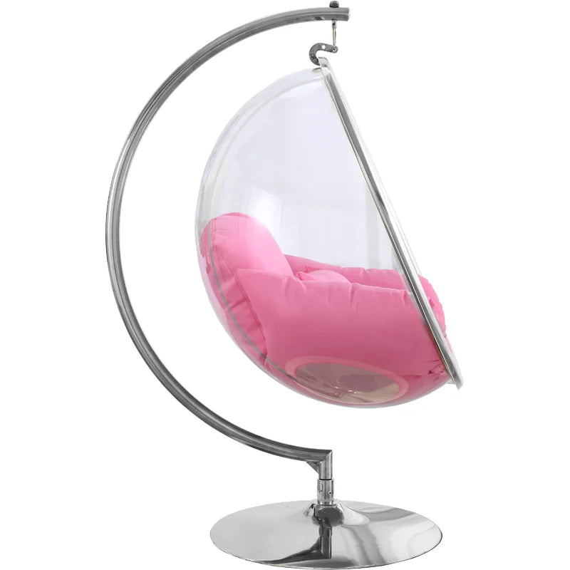 64" Elliptic Chair • Silver/Pink