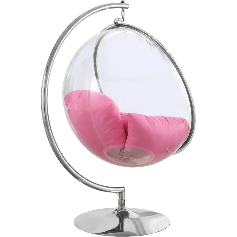 64" Elliptic Chair • Silver/Pink