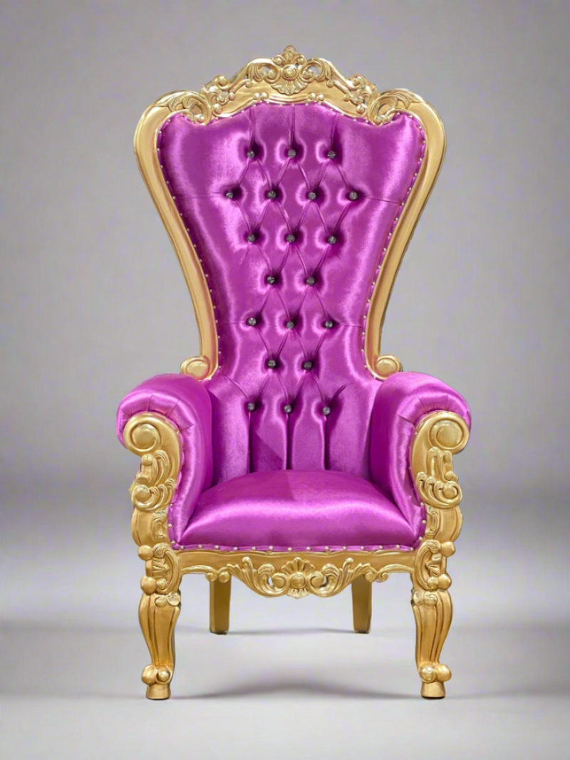 70" OG Throne (T) • Gold/Magenta velvet