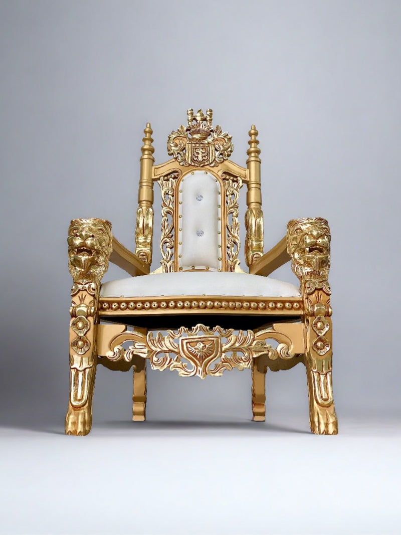 36" Kids' Raja Throne • Gold/Ivory