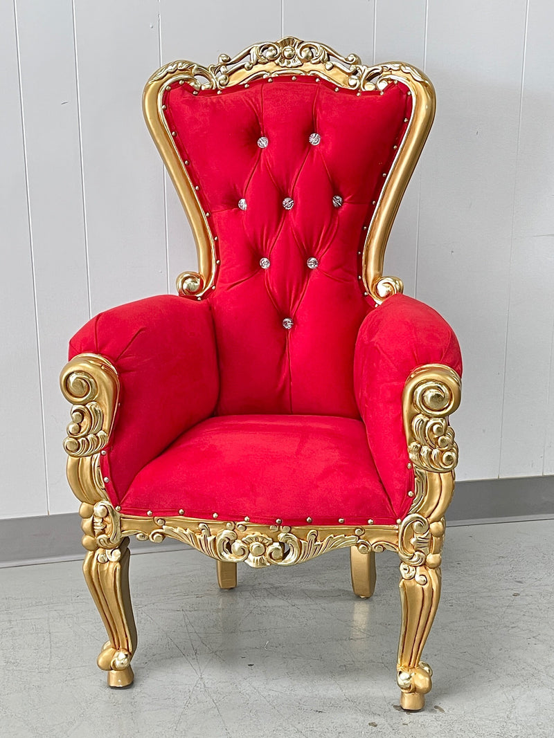 41" Kids' Takhta Throne (T) • Gold/Red velvet
