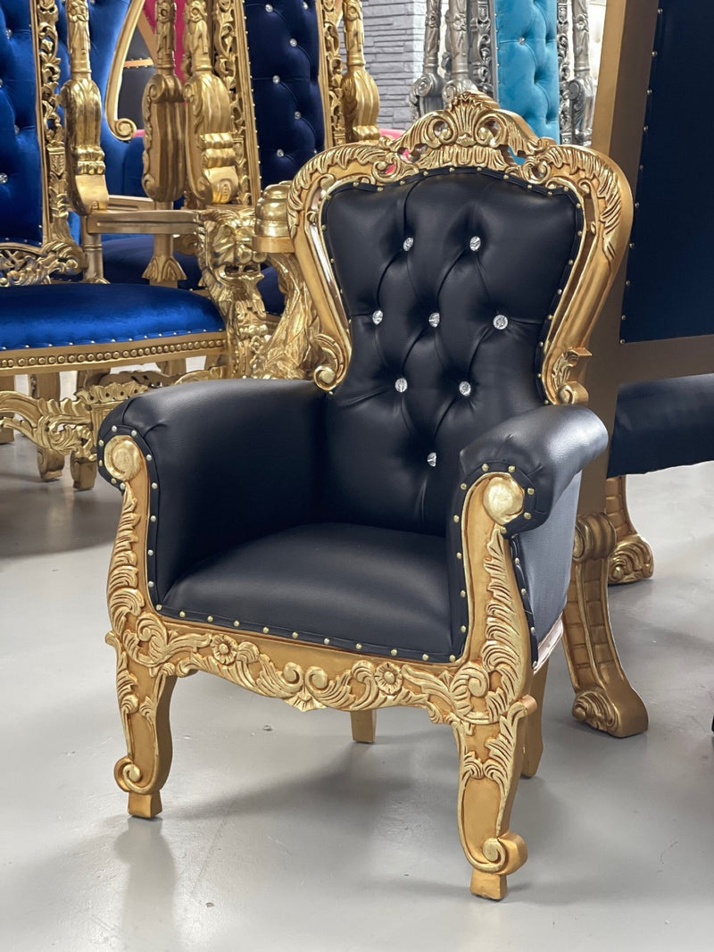 39" Kids' Aspen Throne • Gold/Black Chiseled Perfections®