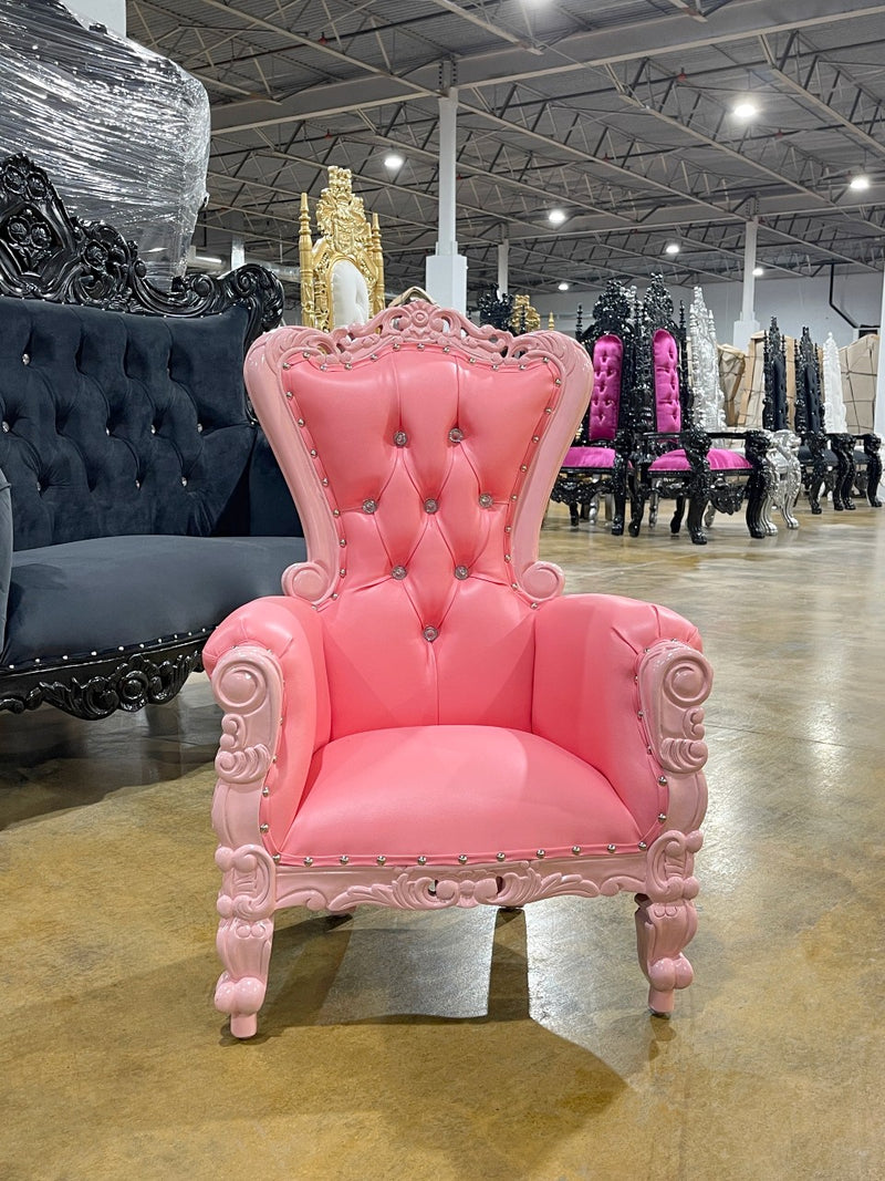 36" Kids' Vienna Throne • Pink/Pink Chiseled Perfections®