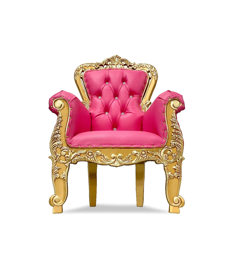 39" Kids' Aspen Throne • Gold/Hot Pink Chiseled Perfections®