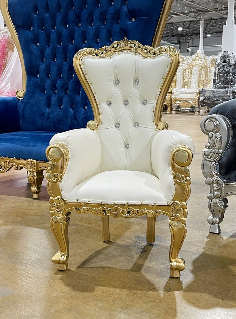 41" Kids' Takhta Throne (T) • Gold/Ivory Chiseled Perfections®