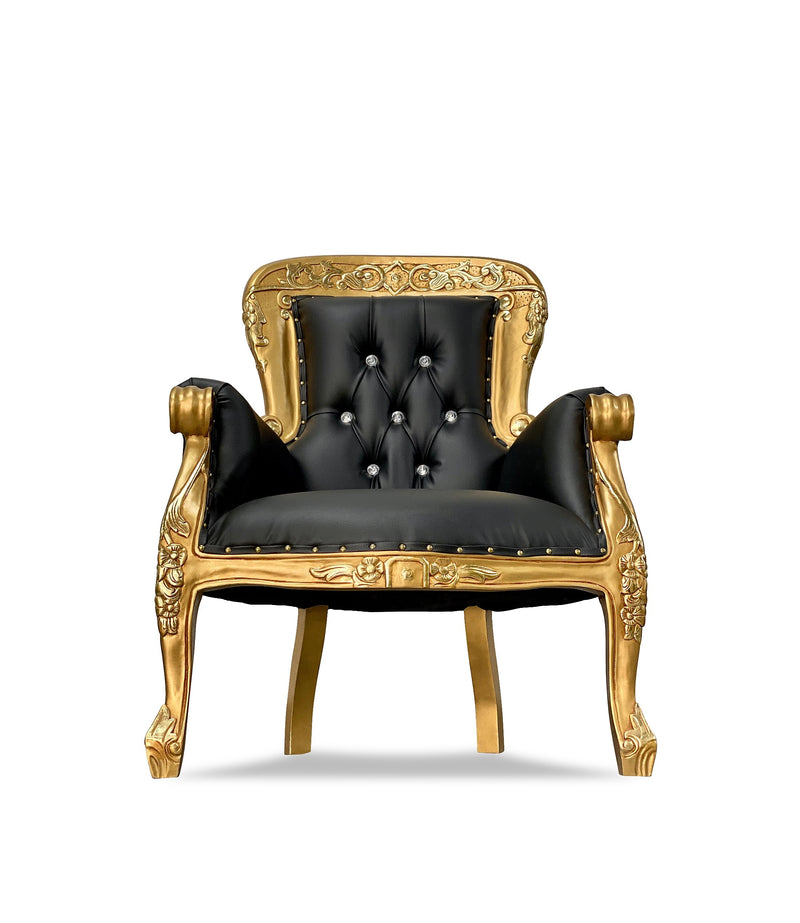 43" Grandfather armchair • Gold/Black
