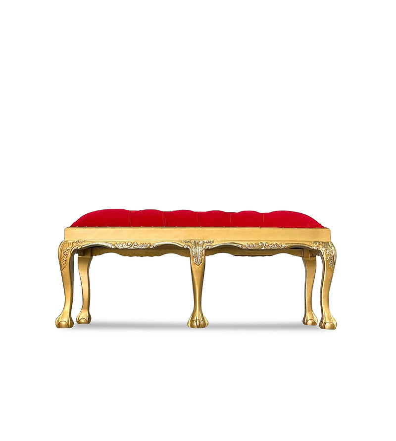 50" Bench • Gold/Red velvet
