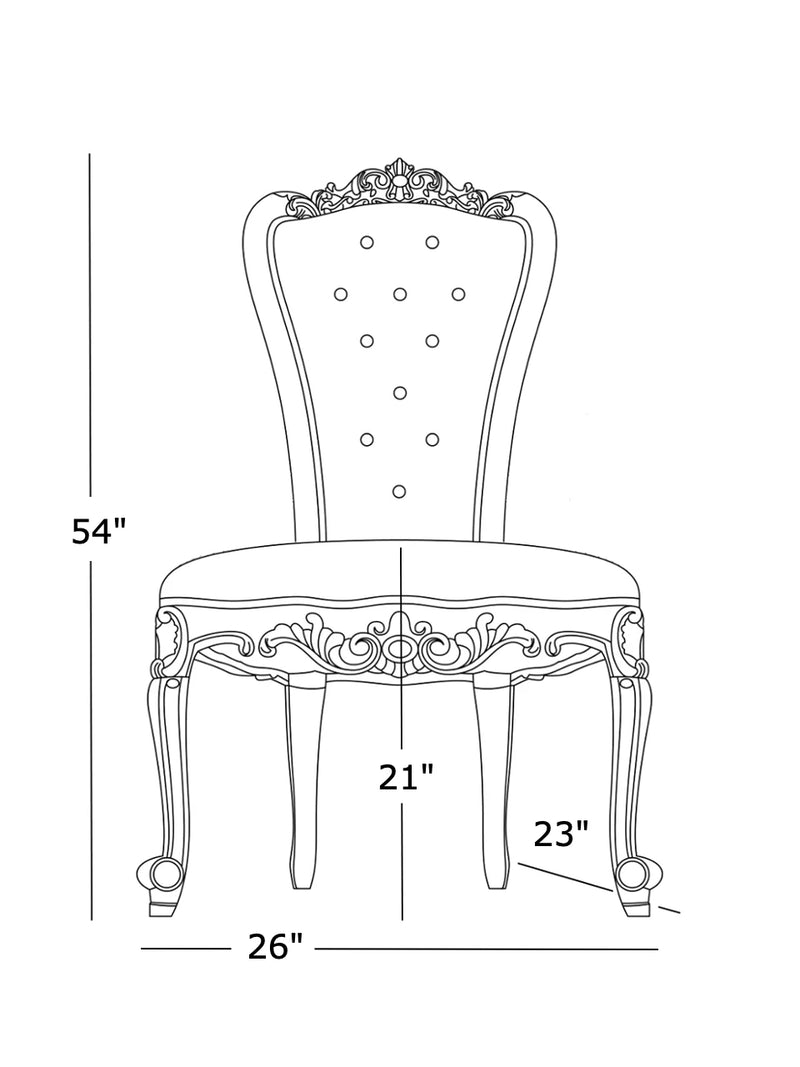 54" Takhta accent chair • Silver/Ivory
