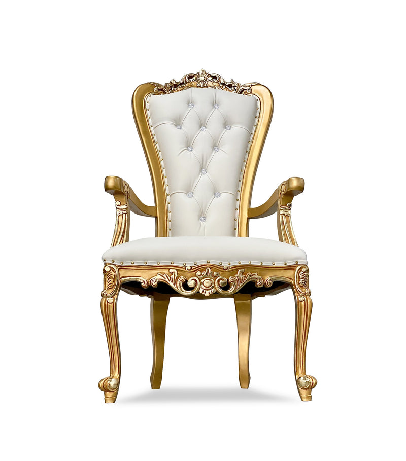 54" Takhta armchair • Gold/Ivory