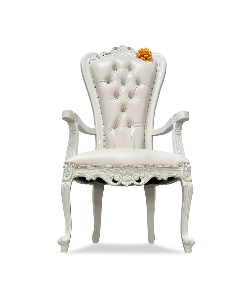 54" Takhta armchair • White/Ivory
