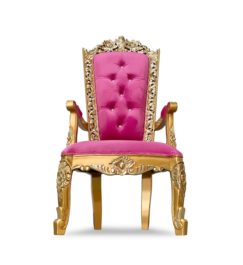 60" Casper armchair • Gold/Fuchsia velvet