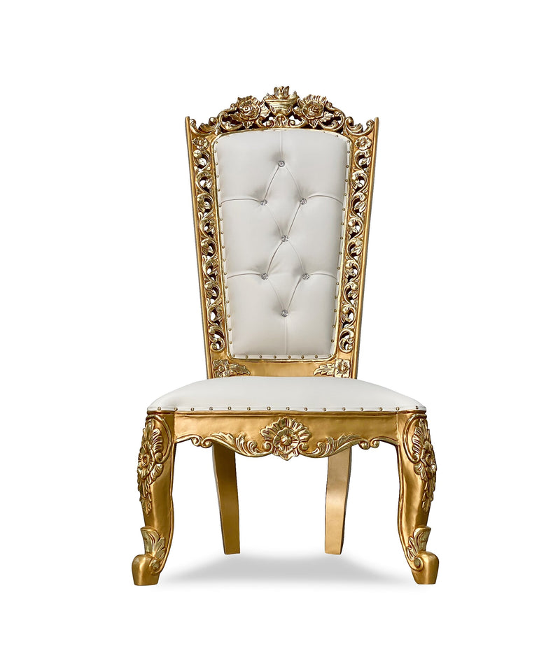 60" Casper accent chair • Gold/Ivory