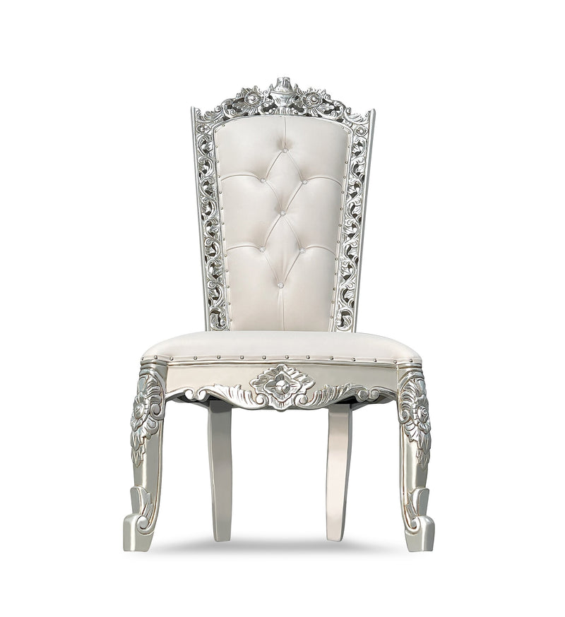 60" Casper accent chair • Silver/Ivory
