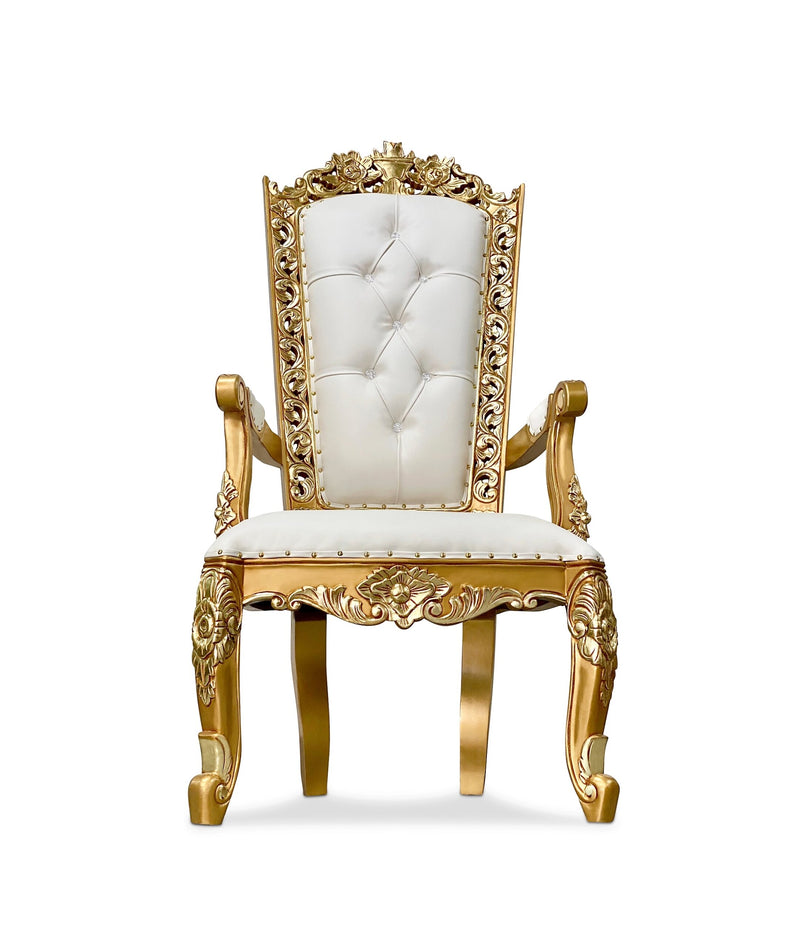 60" Casper armchair • Gold/Ivory