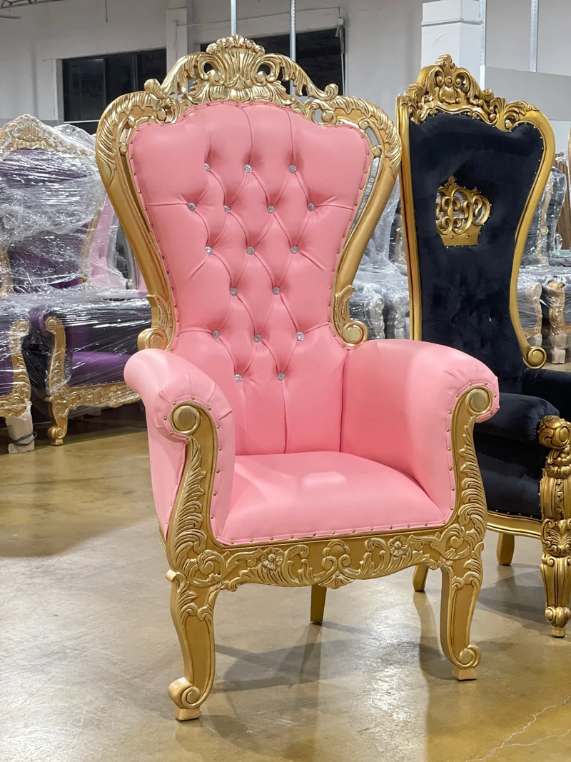 70" Aspen Throne (T) • Gold/Pink