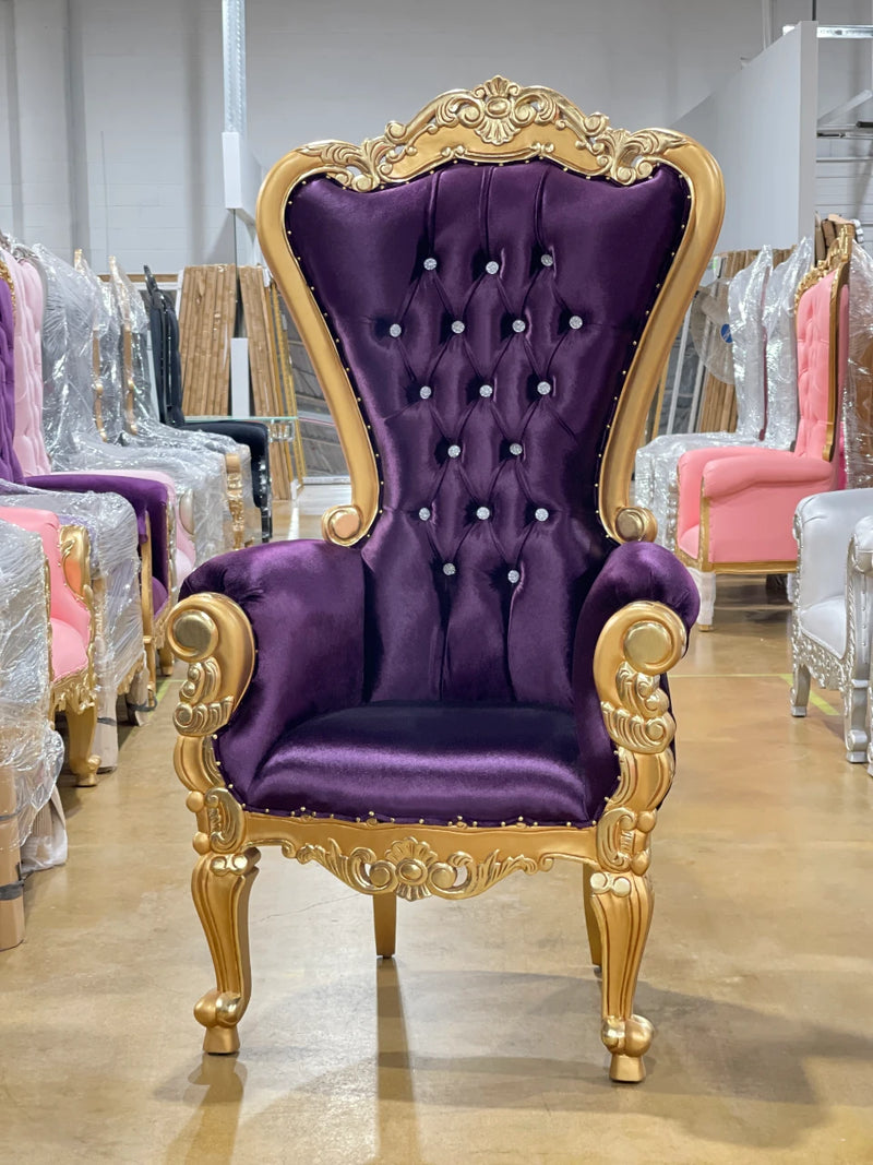 70" OG Throne (T) • Gold/Purple velvet