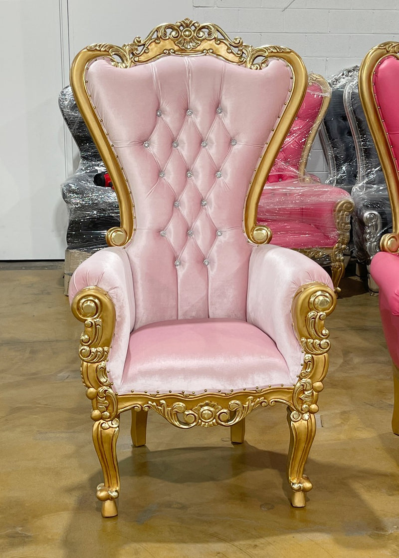 70" OG Throne (T) • Gold/Blush velvet