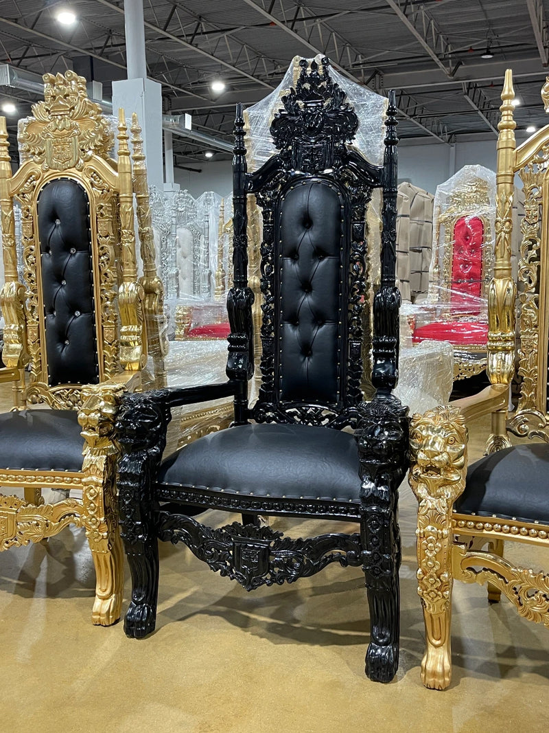 70" Raja Throne • Black/Black + Black diamonds