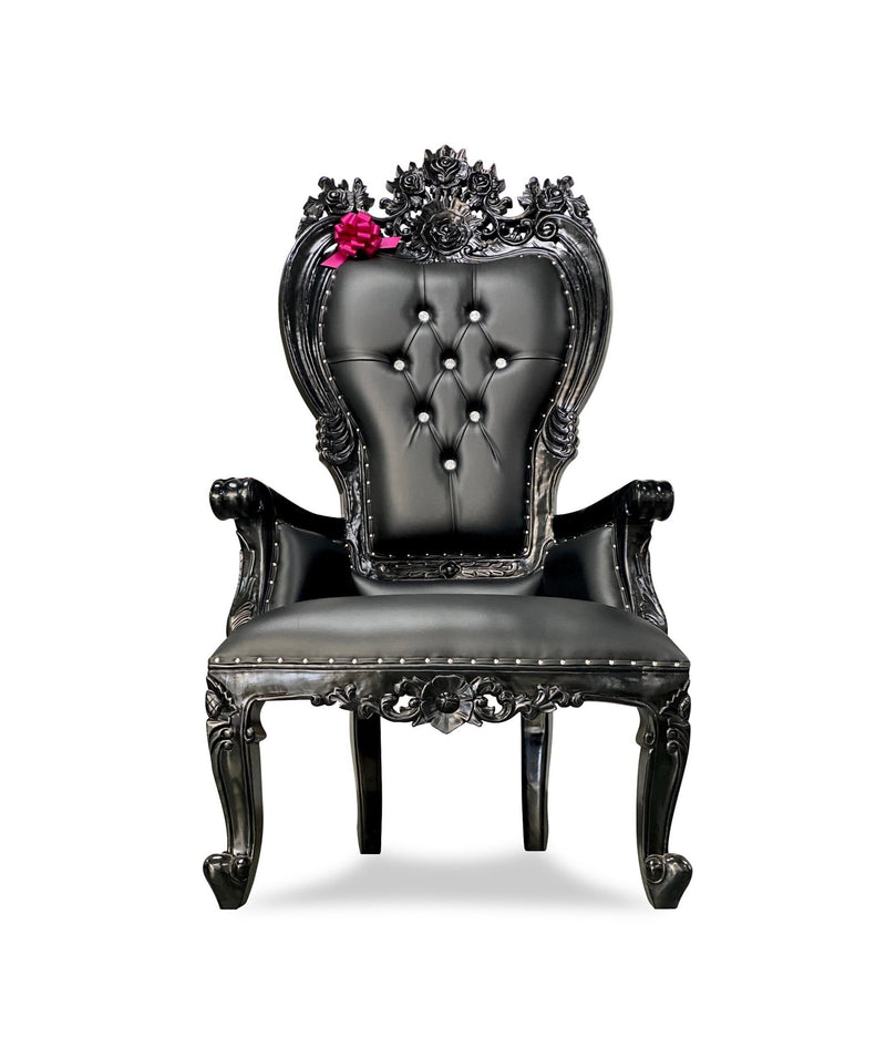 70" Sidebourne Throne (T) • Black/Black