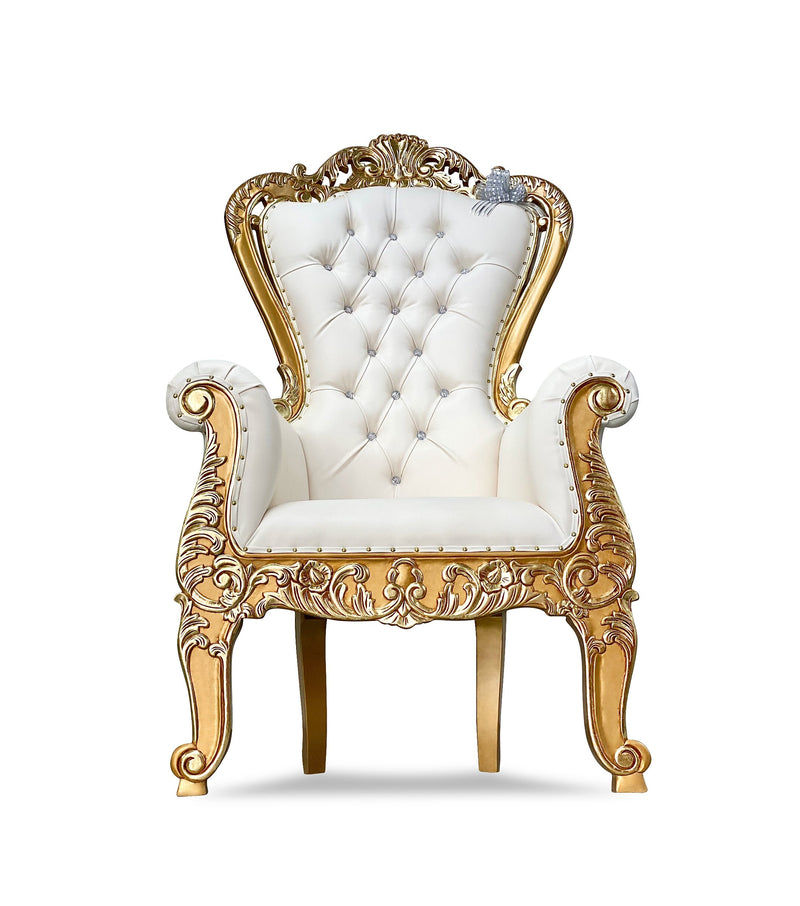 70" Aspen Throne (T) • Gold/Ivory