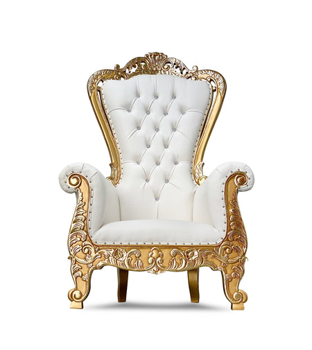 70" Aspen Throne • Gold/Ivory