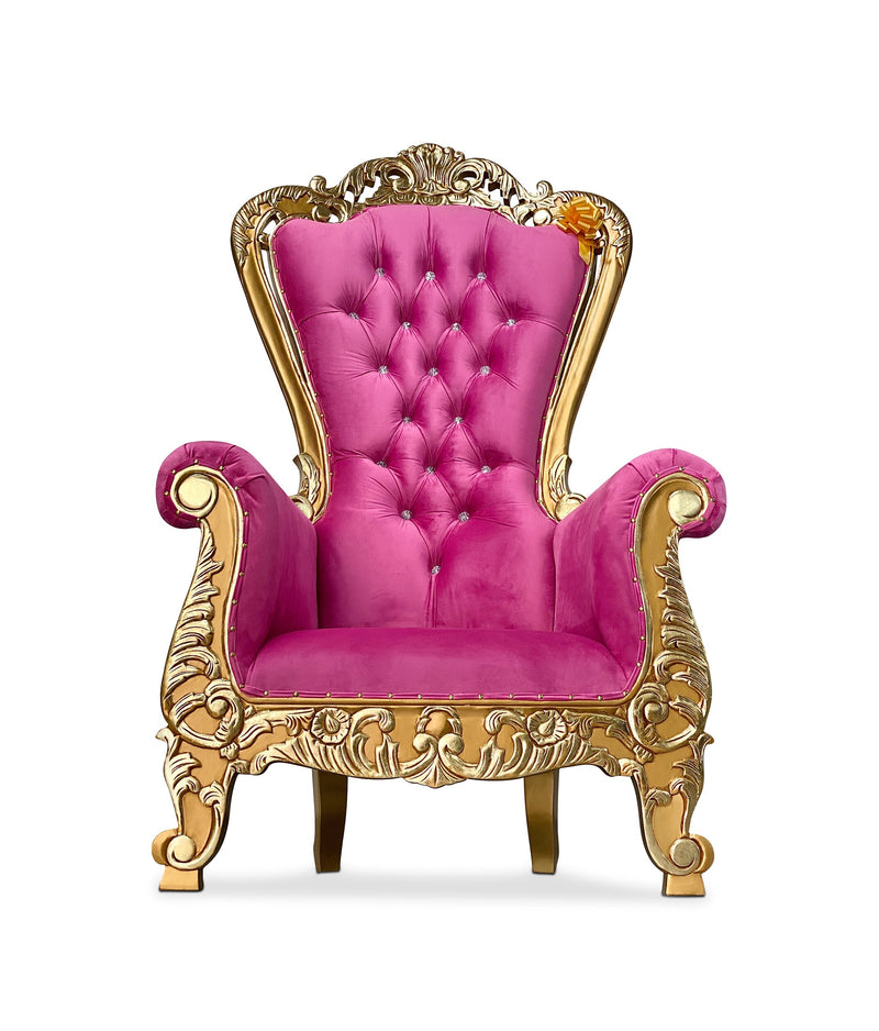 70" Aspen Throne • Gold/Fuchsia velvet