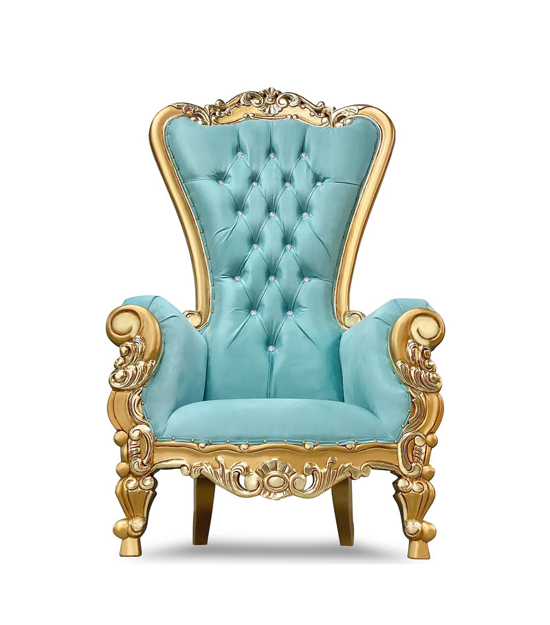 70" OG Throne • Gold/Teal velvet