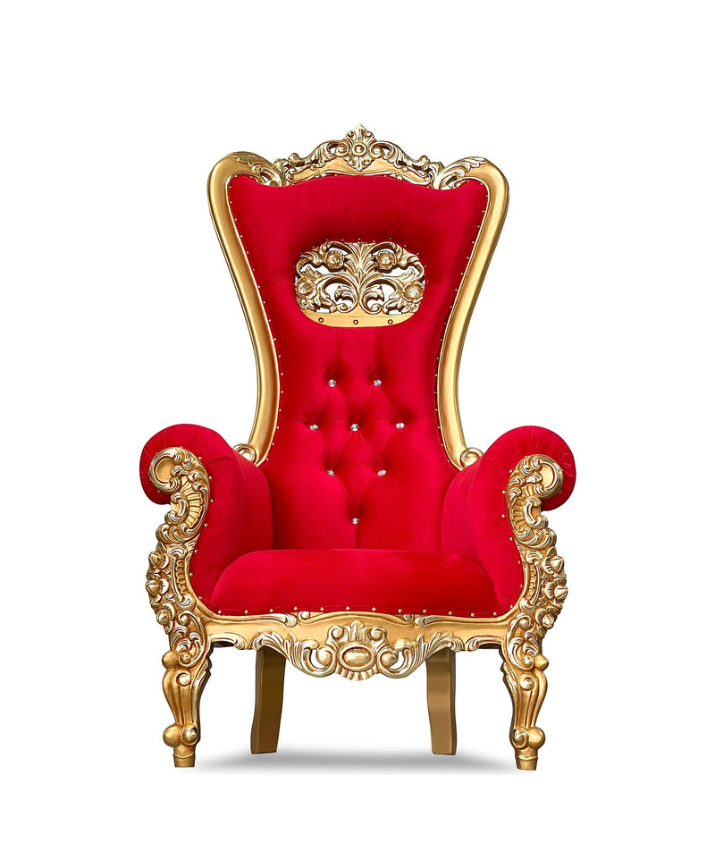 72" Blooma Throne (C) • Gold/Red velvet