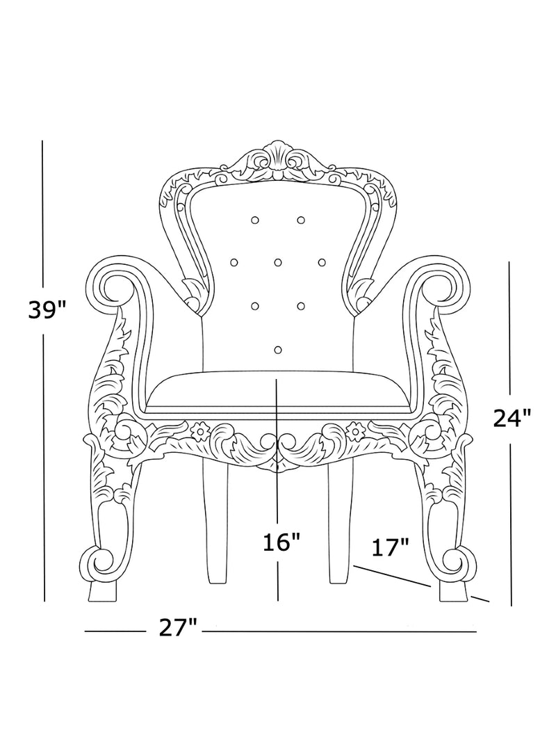 39" Kids' Aspen Throne • Green/Green