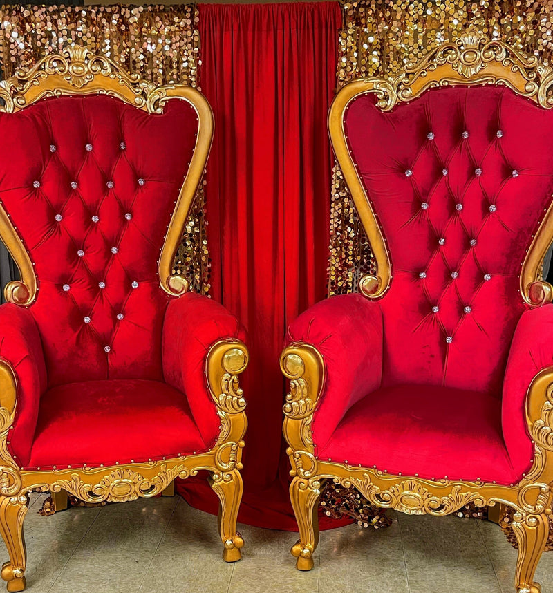 70" OG Throne (T) • Gold/Red velvet
