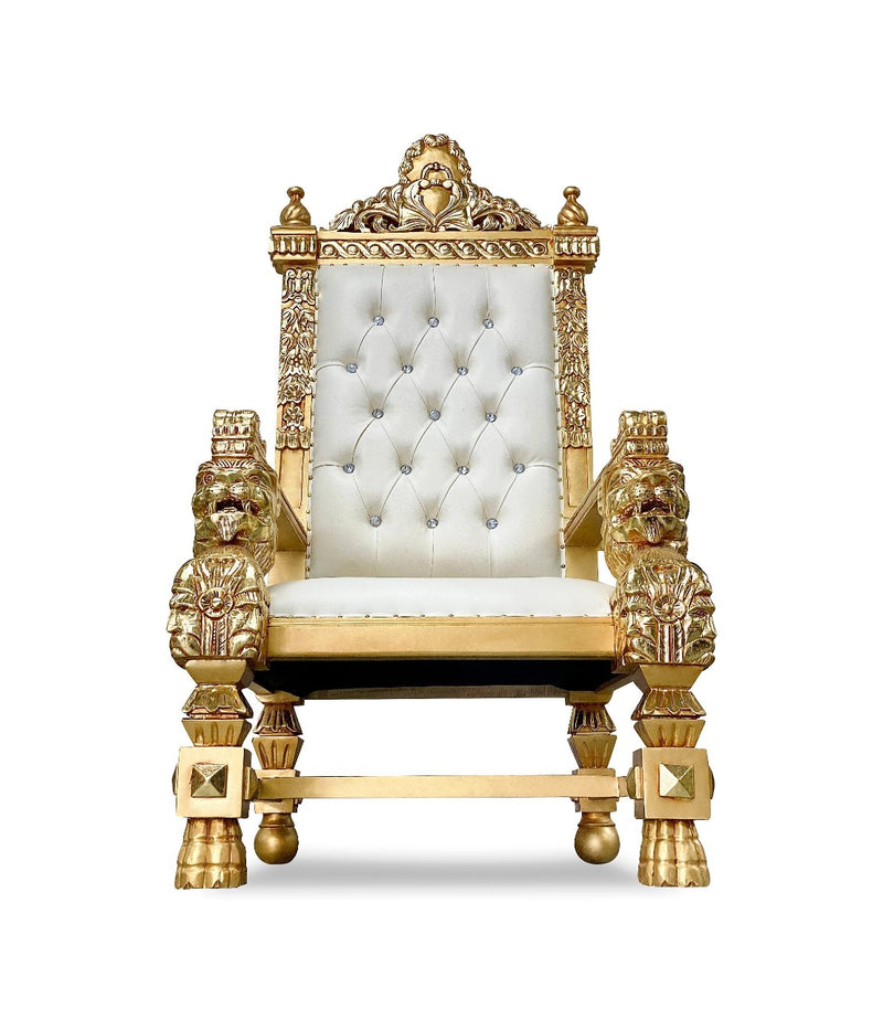 70" XL Raja Throne • Gold/Ivory
